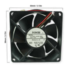 NMB 3110KL-04W-B86 black 80mm computer case fan