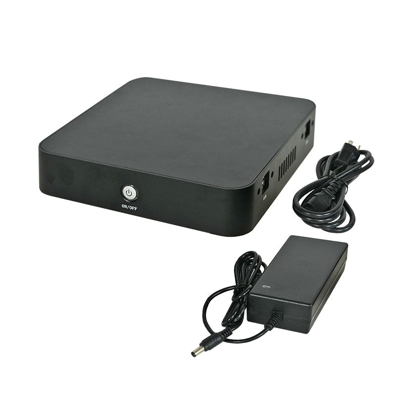 NX-E237 box PC front view with power cables attached