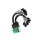 PCIe to 16-port RS232 serial controller card with fan-out cables