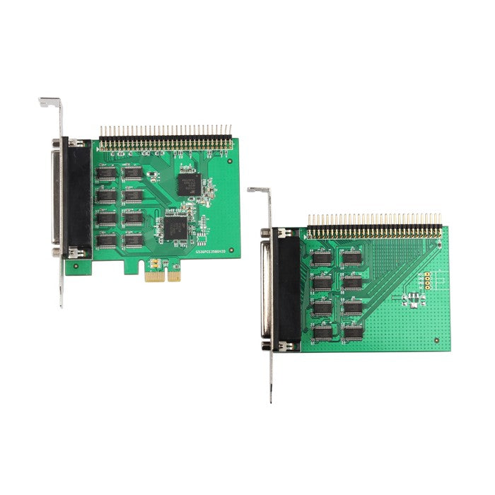 16-port RS232 PCIe card with two DB9 fan-out cables