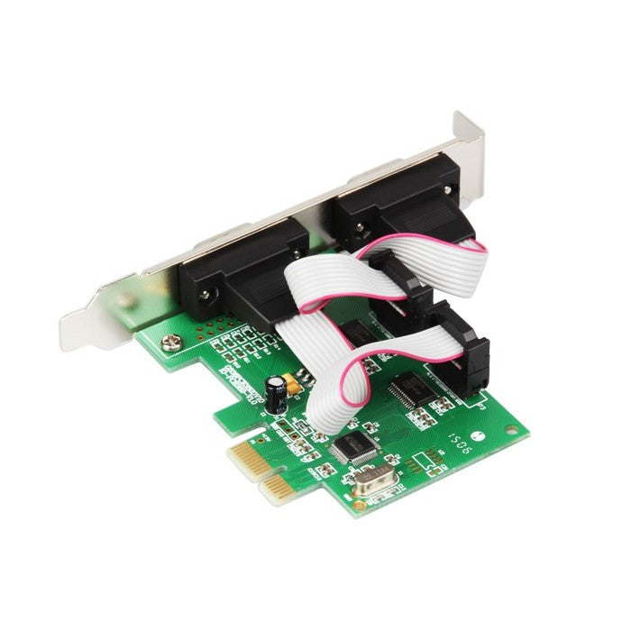 PCIe to 2 Ports RS232 DB9 Serial Controller Card
