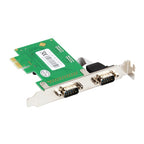 PCIe to 2 Ports RS232 DB9 Serial Controller Card (Back)