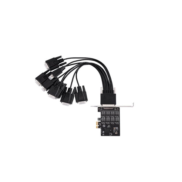 PCIe to 8-port RS422/RS485 serial card with TVS surge protection