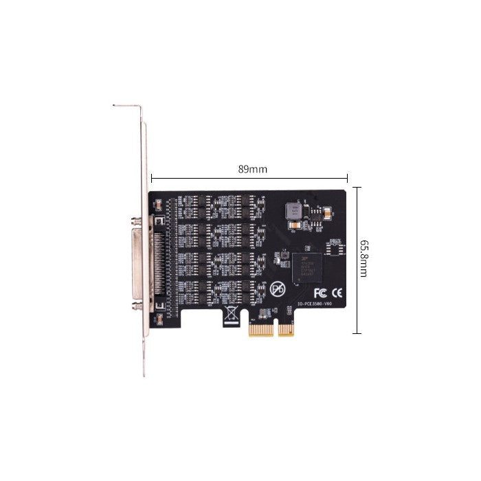 8-port RS422/RS485 PCIe serial card for industrial bus communication
